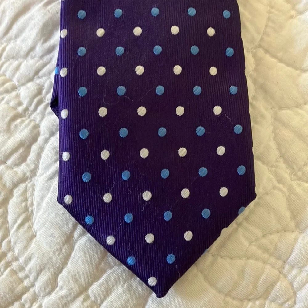 Purple Polka Dot Boys Tie